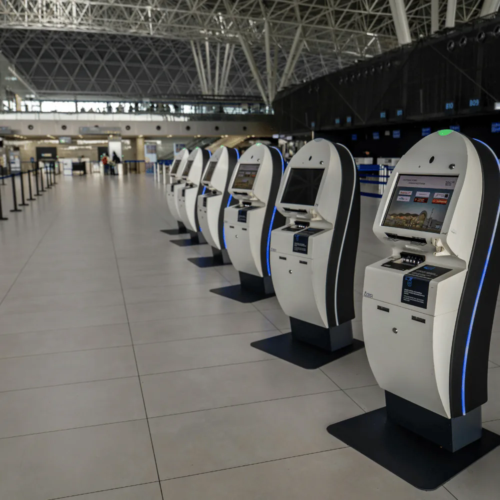 Self-service kiosks and stations